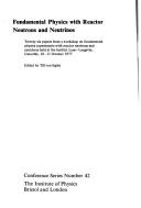 Cover for Fundamental Physics with Reactor Neutrons and Neutrinos
