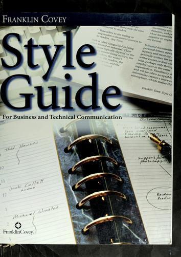 Cover for Franklin Covey style guide for business and technical communication