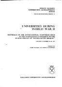 Cover for Universities during World War II