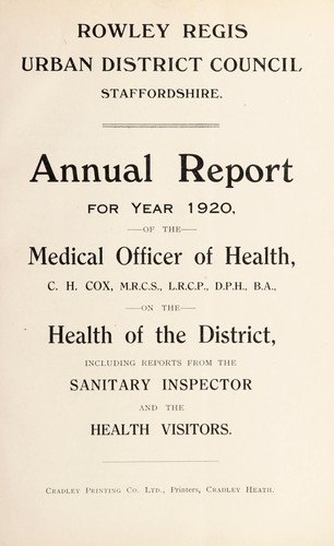 Cover for [Report 1920]