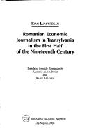 Cover for Romanian Economic Journalism In Transylvania (in the First Half of the Nineteenth Century)