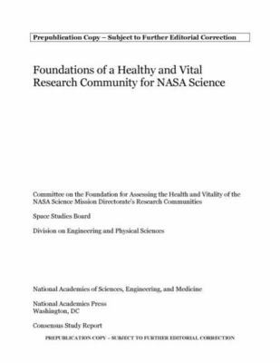 Cover for Foundations of a Healthy and Vital Research Community for NASA Science