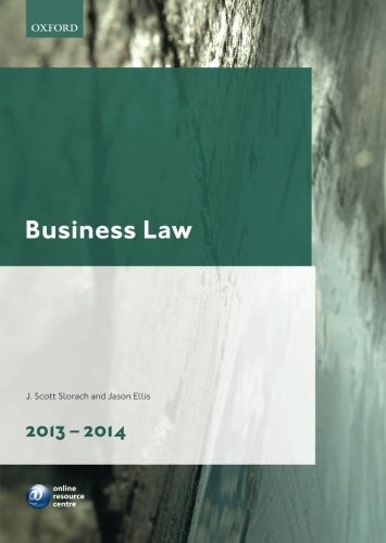 Cover for Business Law 2013-2014