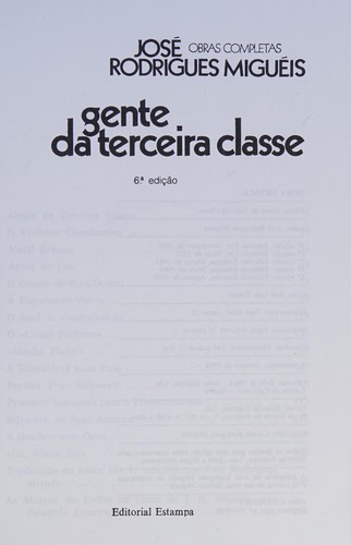 Cover for Gente da terceira classe