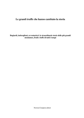 Cover for Le grandi truffe che hanno cambiato la storia