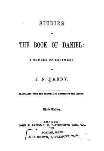 Cover for Studies on the Book of Daniel: A Course of Lectures