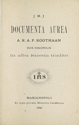 Cover for Documenta aurea
