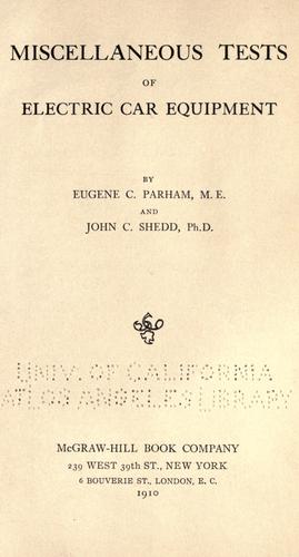 Cover for Miscellaneous tests of electric car equipment.
