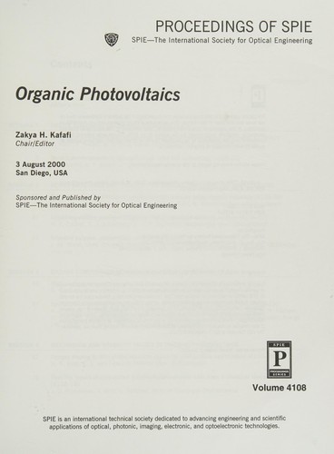 Cover for Organic photovoltaics