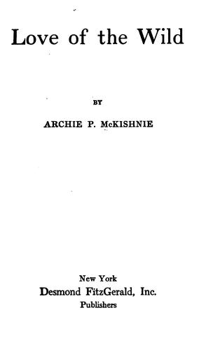 Cover for Love of the wild