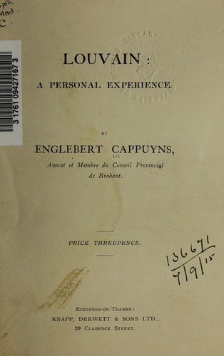 Cover for Louvain