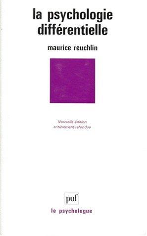 Cover for La psychologie différentielle