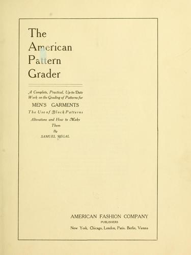 Cover for The American pattern grader