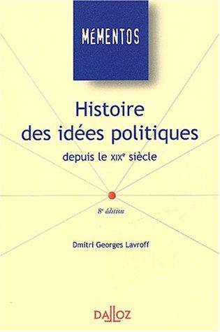 Cover for Histoire des idées politiques depuis le XIXe siècle