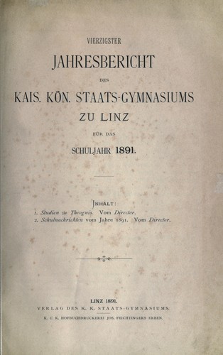 Cover for Studien zu Thoegnis