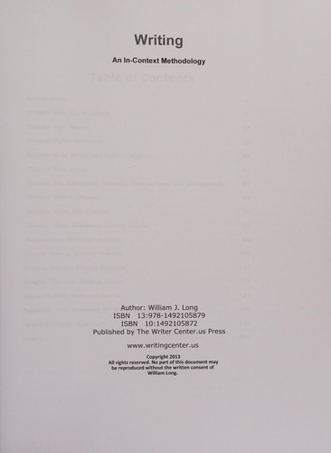 Cover for Writing