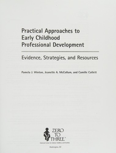 Cover for Practical approaches to early childhood professional development