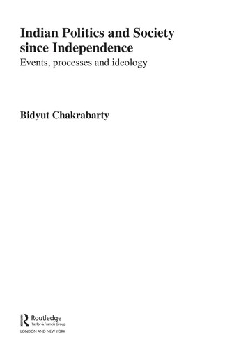 Cover for Indian politics and society since independence