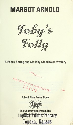Cover for Toby's Folly