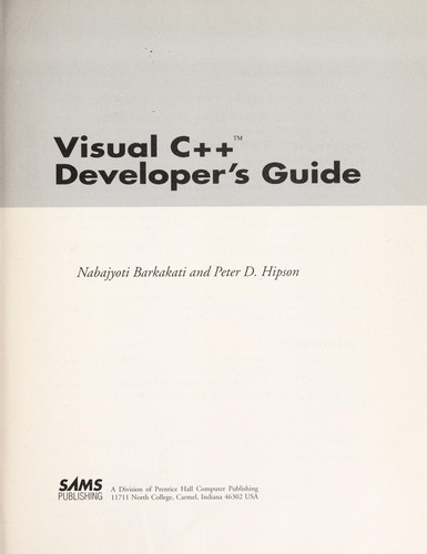 Cover for Visual C++ developer's guide