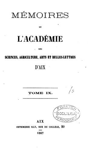 Cover for Recueil de mémoires et autres pièces de prose et de vers, qui ont été lus ...