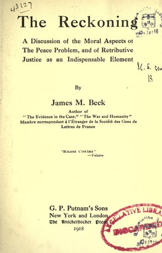Cover for The reckoning