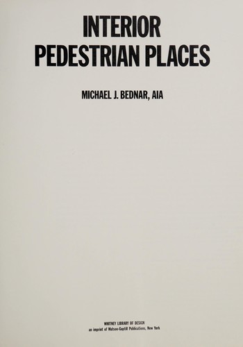 Cover for Interior pedestrian places