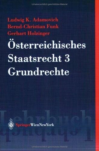 Cover for Österreichisches Staatsrecht: Band 3