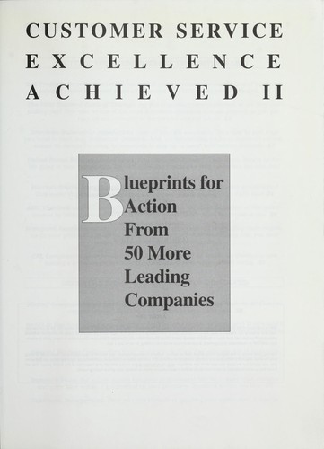 Cover for Customer service excellence achieved II