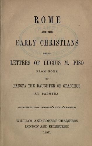 Cover for Rome and the early Christians