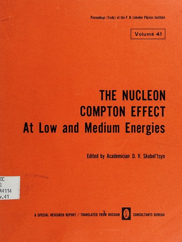 Cover for The Nucleon Compton effect at low and medium energies.