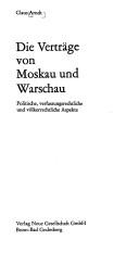 Cover for Die Verträge von Moskau und Warschau
