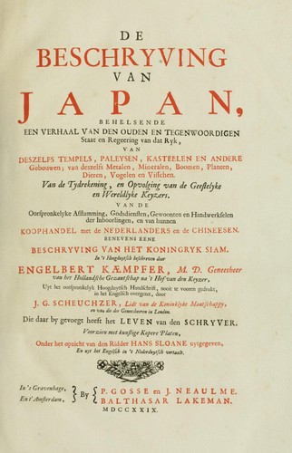 Cover for De beschryving van Japan
