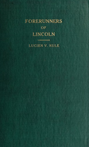 Cover for Forerunners of Lincoln in the Ohio Valley.