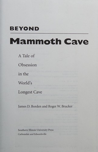 Cover for Beyond Mammoth Cave