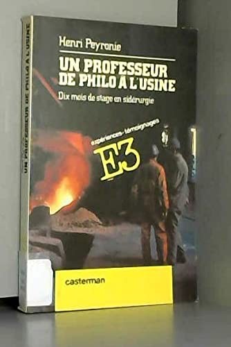 Cover for Un professeur de philo à l'usine