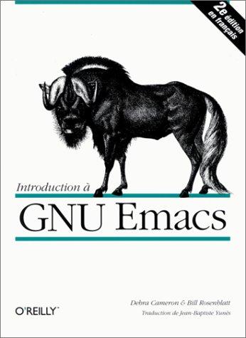 Cover for Introduction à GNU Emacs