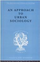 Cover for An Approach to Urban Sociology: International Library of Sociology M