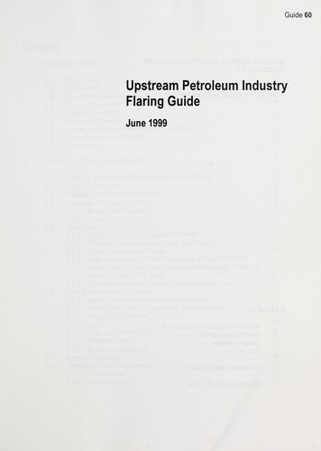 Cover for Upstream petroleum industry flaring guide
