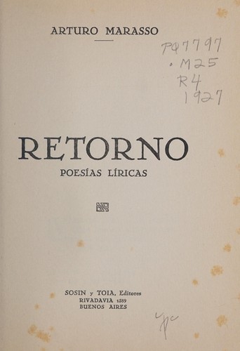 Cover for Retorno