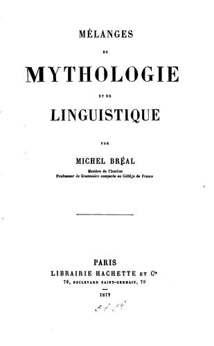 Cover for Mélanges de mythologie et de linguistique
