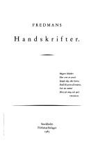 Cover for Fredmans handskrifter