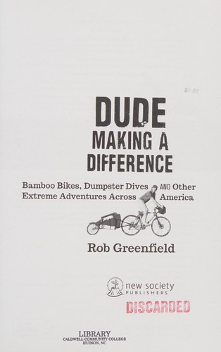 Cover for Dude making a difference