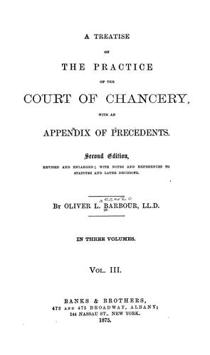 Cover for A treatise on the practice of the Court of chancery