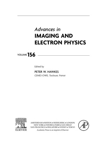 Cover for Advances in imaging and electron physics