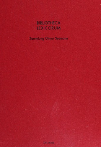 Cover for Bibliotheca lexicorum