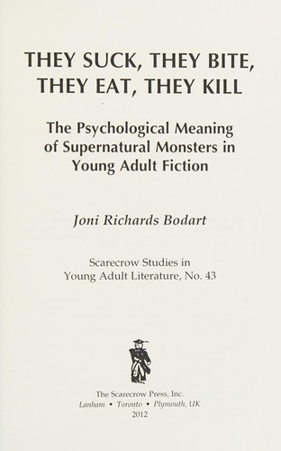 Cover for They suck, they bite, they eat, they kill