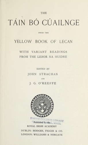 Cover for Táin bó Cúailnge
