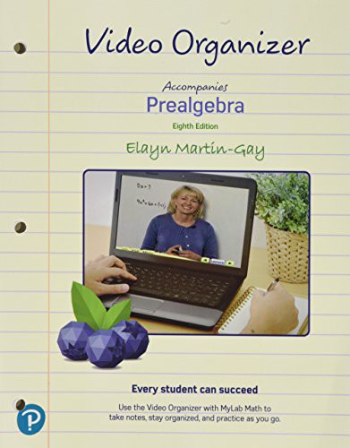 Cover for MyLab Math for Prealgebra -- Access Card -- PLUS Video Organizer