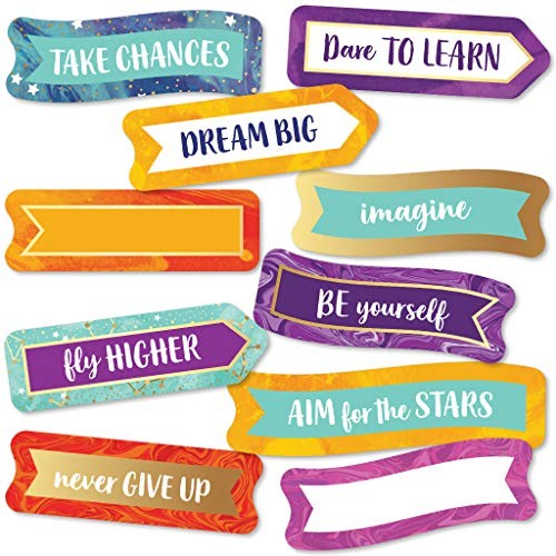 Cover for Carson Dellosa - Galaxy Banners Mini Colorful Cut-Outs, Classroom Décor, 56 Pieces